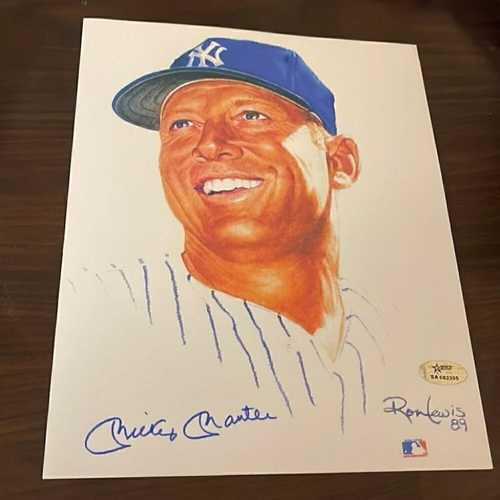 New York Yankees Mickey mantle autographed photo